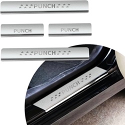 Stainless steel scuff plates for Tata Punch